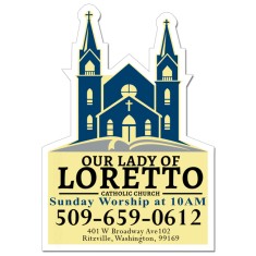 5x3.5 Church Shaped Magnets - 20 Mil