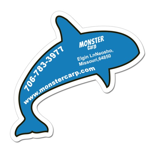 3.69x3.79 Dolphin Shaped Magnets - 20 Mil