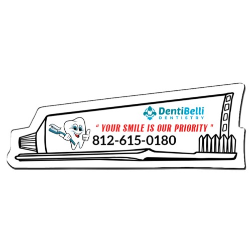 3.81x1.37 Toothpaste Shaped Magnets - 20 Mil