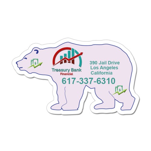 3.86x2.32 Bear Shaped Magnets - 20 Mil