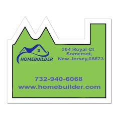 2.5x3 House Shaped Magnets - 20 Mil