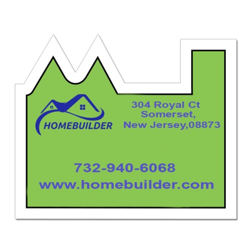 2.5x3 House Shaped Magnets - 20 Mil