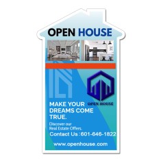 6.67x4.08 House Shaped Magnets 20 Mil