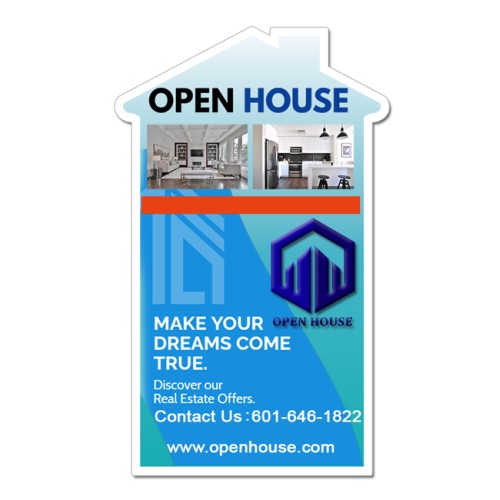 6.67x4.08 House Shaped Magnets 20 Mil