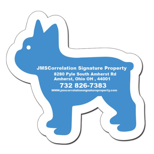 3.92x4.26 Dog Shaped Magnets - 20 Mil