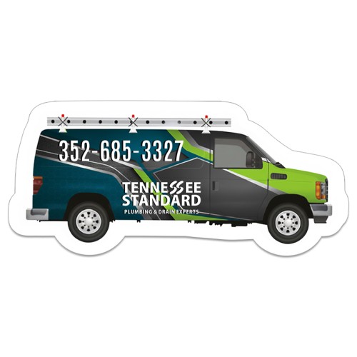 4.44x2.02 Van Shaped Magnets - 30 Mil Outdoor Safe