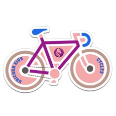 2.77x4.5 Bicycle Shaped Magnets - 20 Mil