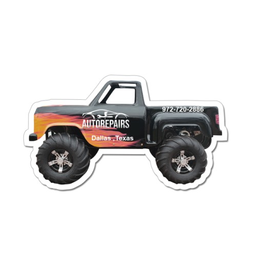 4.88x2.75 Truck Shaped Magnets - 20 Mil