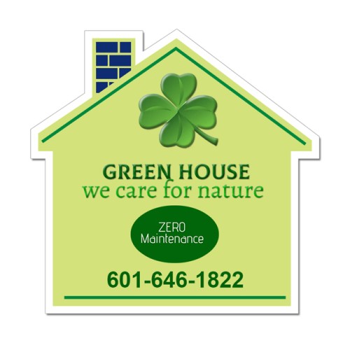 4.78x4.88 House Shaped Magnets 20 Mil