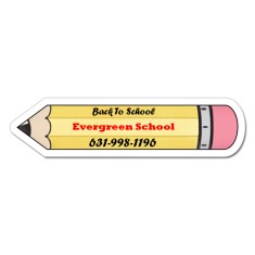4x1 Custom Pencil Shape Full Color School Magnet 20 Mil
