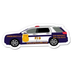 1.51x4 Police Car Shaped Magnets - 20 Mil