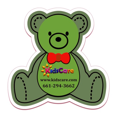4x4 Bear Shaped Magnets - 20 Mil