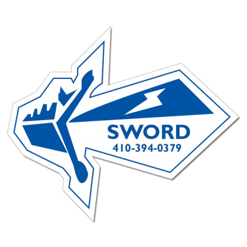 4.48x5.33 Sword Shaped Magnets - 20 Mil