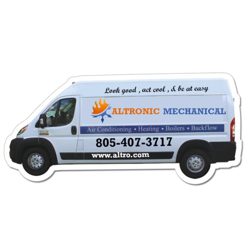 2.69x5.75 Van Shaped Magnets - 20 Mil