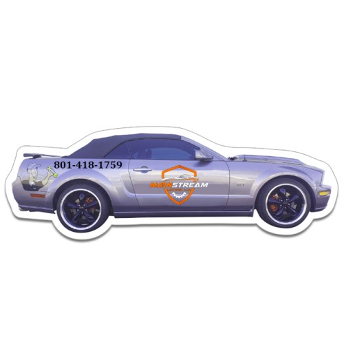 2.14x6.31 Sports Car Shaped Magnets - 20 Mil