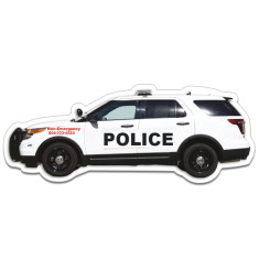 6.39x2.5 Police Car Shaped Magnets - 20 Mil