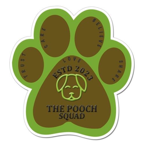 6.67x6.24 Paw Shaped Magnets - 20 Mil