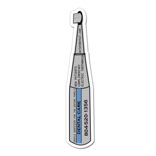1.25x6.25 Tooth Brush Shaped Magnets - 20 Mil