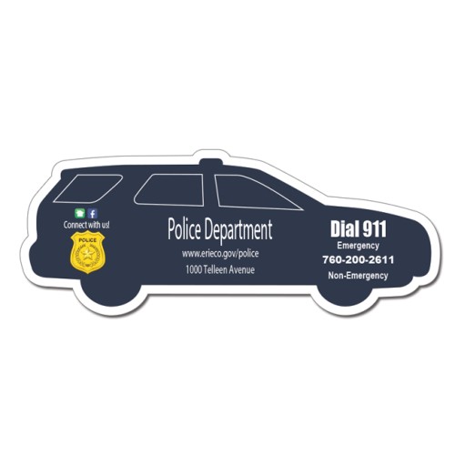 2.51x6.36 Car Shaped Magnets - 20 Mil