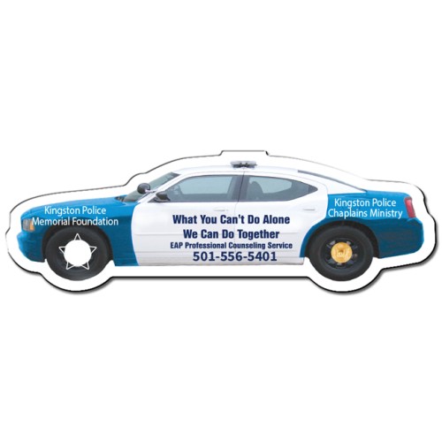 2.14x6 Police Car Shaped Magnets - 20 Mil