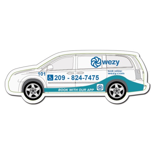 2.2x6 Car Shaped Magnets - 20 Mil