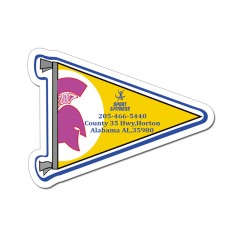 6x4 Pennant Shaped Magnets - 20 Mil