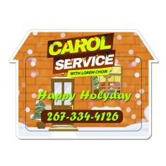 5.5x7.5 House Shaped Magnets 20 Mil