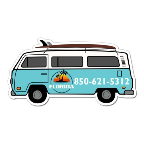 3.73x7.06 Van Shaped Magnets - 20 Mil