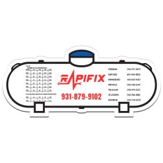 3.35x7.44 Fuel Tank Shaped Magnets - 20 Mil