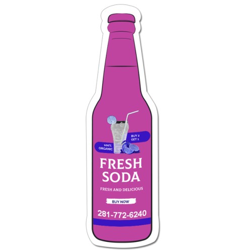 2x7 Bottle Shaped Magnets 20 Mil