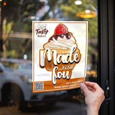 11"x8" Static Window Clings