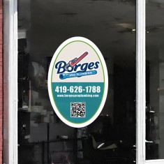 12"x18" Oval Static Window Clings