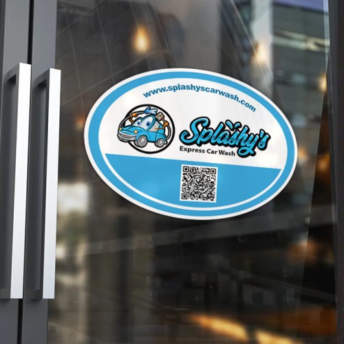 5"x7" Oval Static Window Clings
