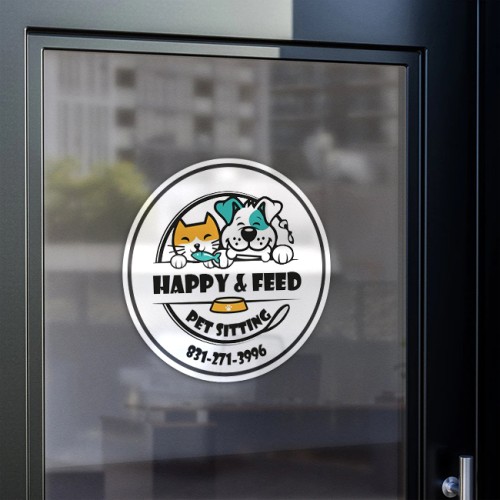8 Inch Circle Static Window Clings