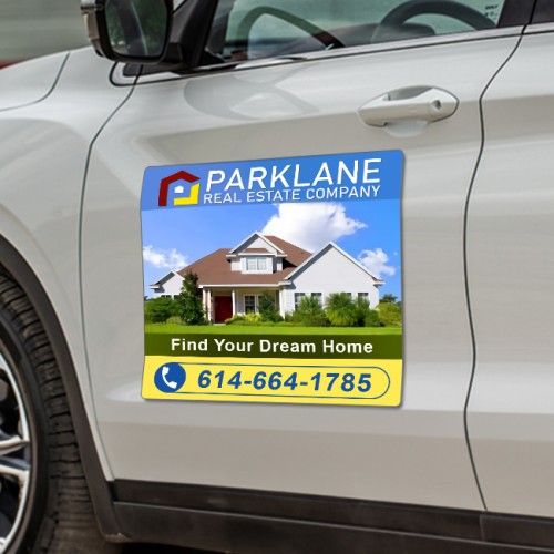 12x12 Custom Round Corners Outdoor Car Sign Magnets - 30 Mil