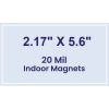 2.17x5.6 Square Corners Indoor Magnets - 20 Mil
