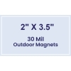 2x3.5 Business Card - Square Corners Outdoor Magnets - 30 Mil