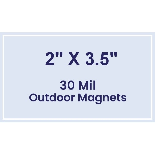 2x3.5 Business Card - Square Corners Outdoor Magnets - 30 Mil