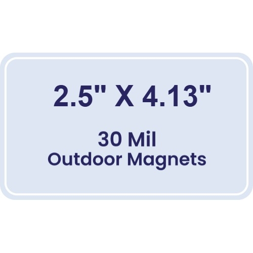 2.5x4.13 Round Corners Outdoor Magnets - 30 Mil