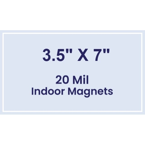 3.5x7 Square Corners Indoor Magnets - 20 Mil
