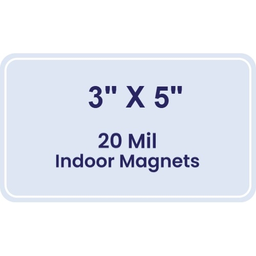 3x5 Round Corners Indoor Magnets - 20 Mil