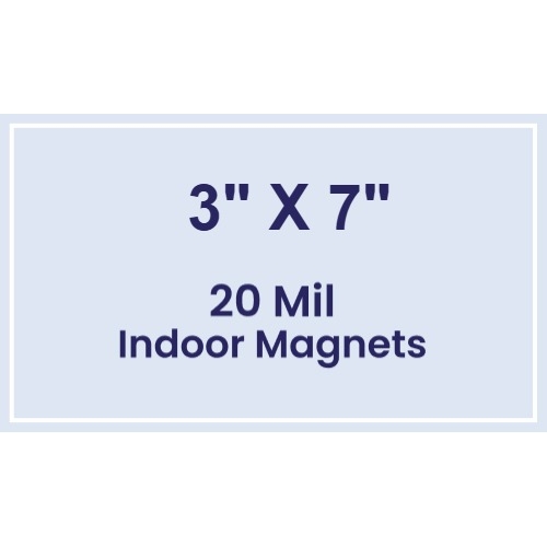 3x7 Square Corners Indoor Magnets - 20 Mil