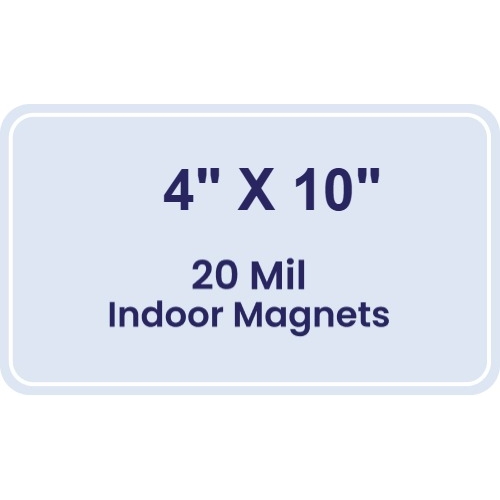 4x10 Round Corners Indoor Magnets - 20 Mil