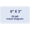 6x3 Round Corners Indoor Magnets - 20 Mil