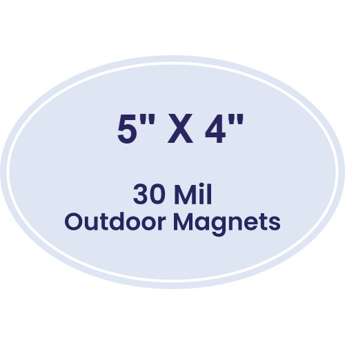 5x4 Outdoor Oval Magnets - 30 Mil