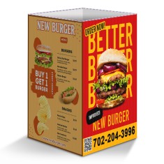 11x8.5 Full Color Table Tents - 4 Sided
