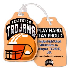 2.5x4.25 Baseball Shaped Full Color Double Sided Luggage Tags - 50 Mil