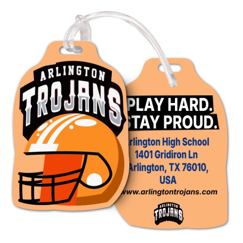 2.5x4.25 Baseball Shaped Full Color Double Sided Luggage Tags - 50 Mil