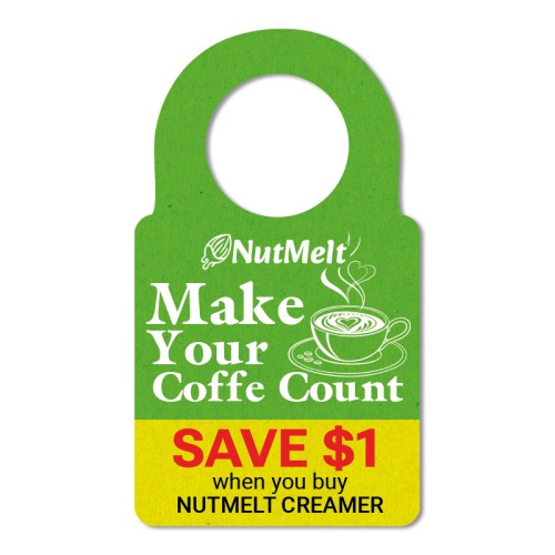2.618x4.743 Inch Full Color One Sided Bottle Hangers - 14 pt