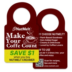 2.618x4.743 Inch Full Color Double Sided Bottle Hangers - 16 pt